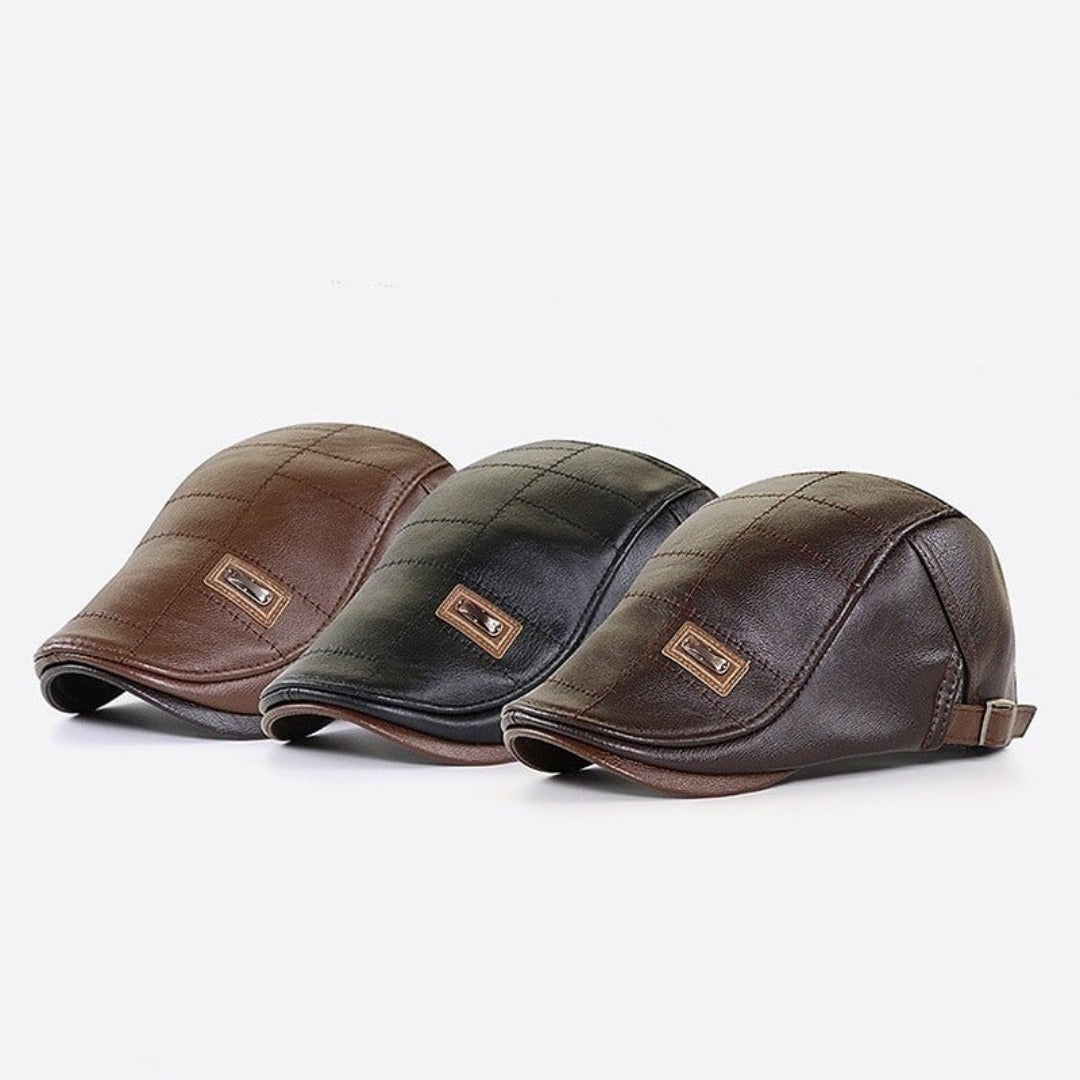 Lennart Faux Leather Beanie for Men