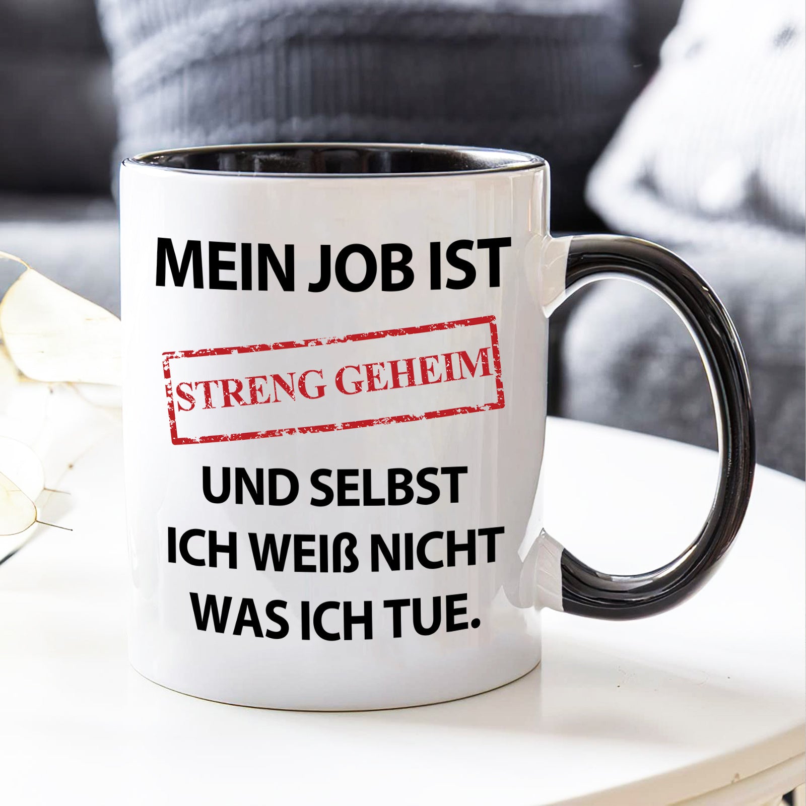 Top Secret Mug with Funny Saying