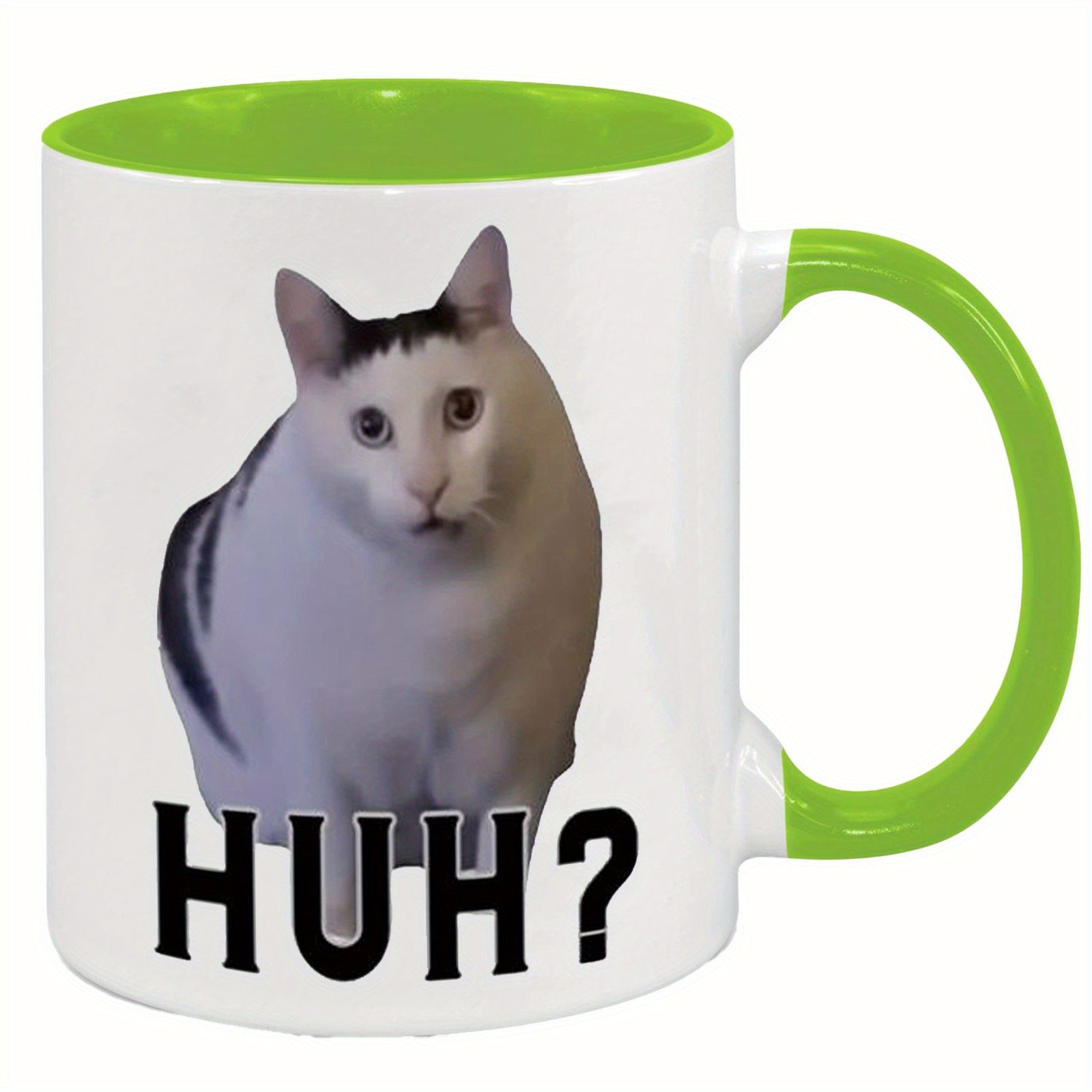 Humorous HUH? Cat Ceramic Mug