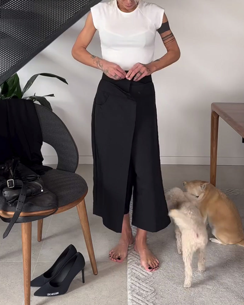 Women's Simple Asymmetric Casual Pants