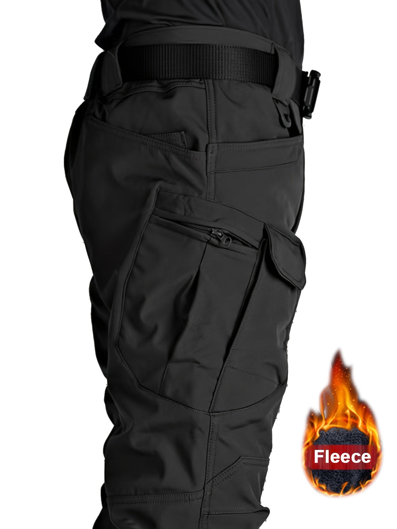Warm and Stretchy Fleece-Lined Tactical Pants