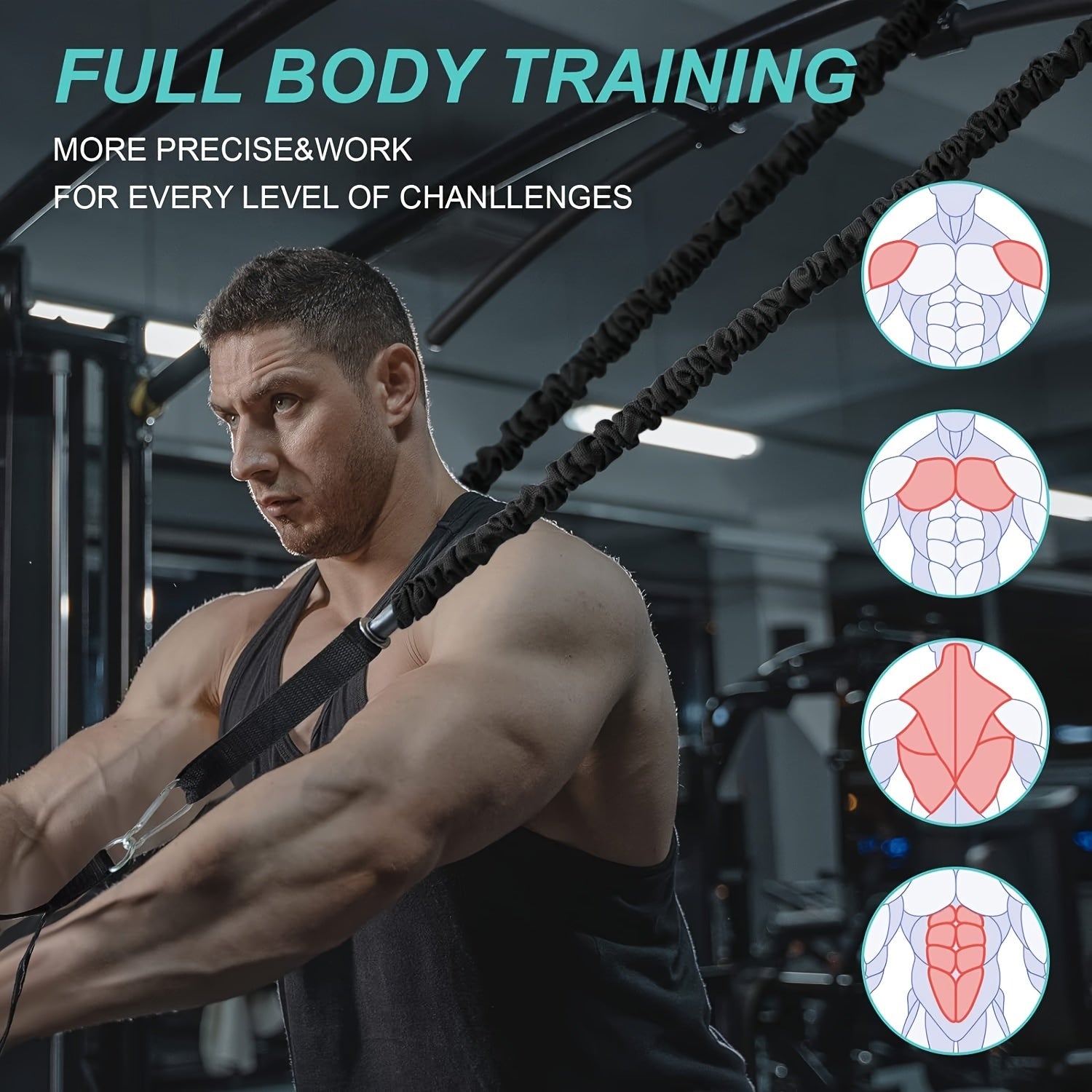 Resistance Bands Set with Foldable Portable Push-Up Bars