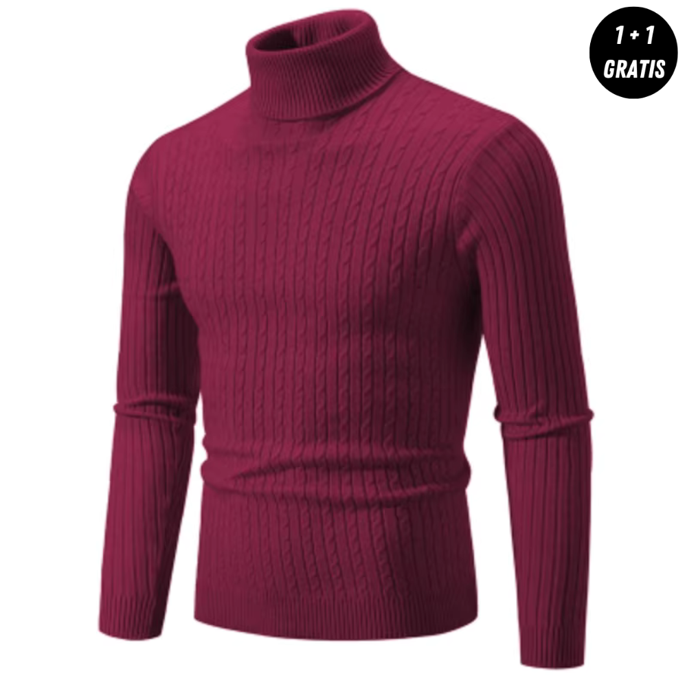 ENZO Warm Knit Turtleneck Sweater