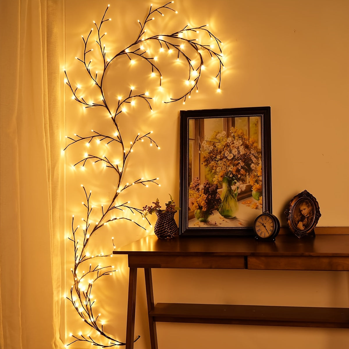 Flexible Willow Branch Lights in White Birch Tree Light