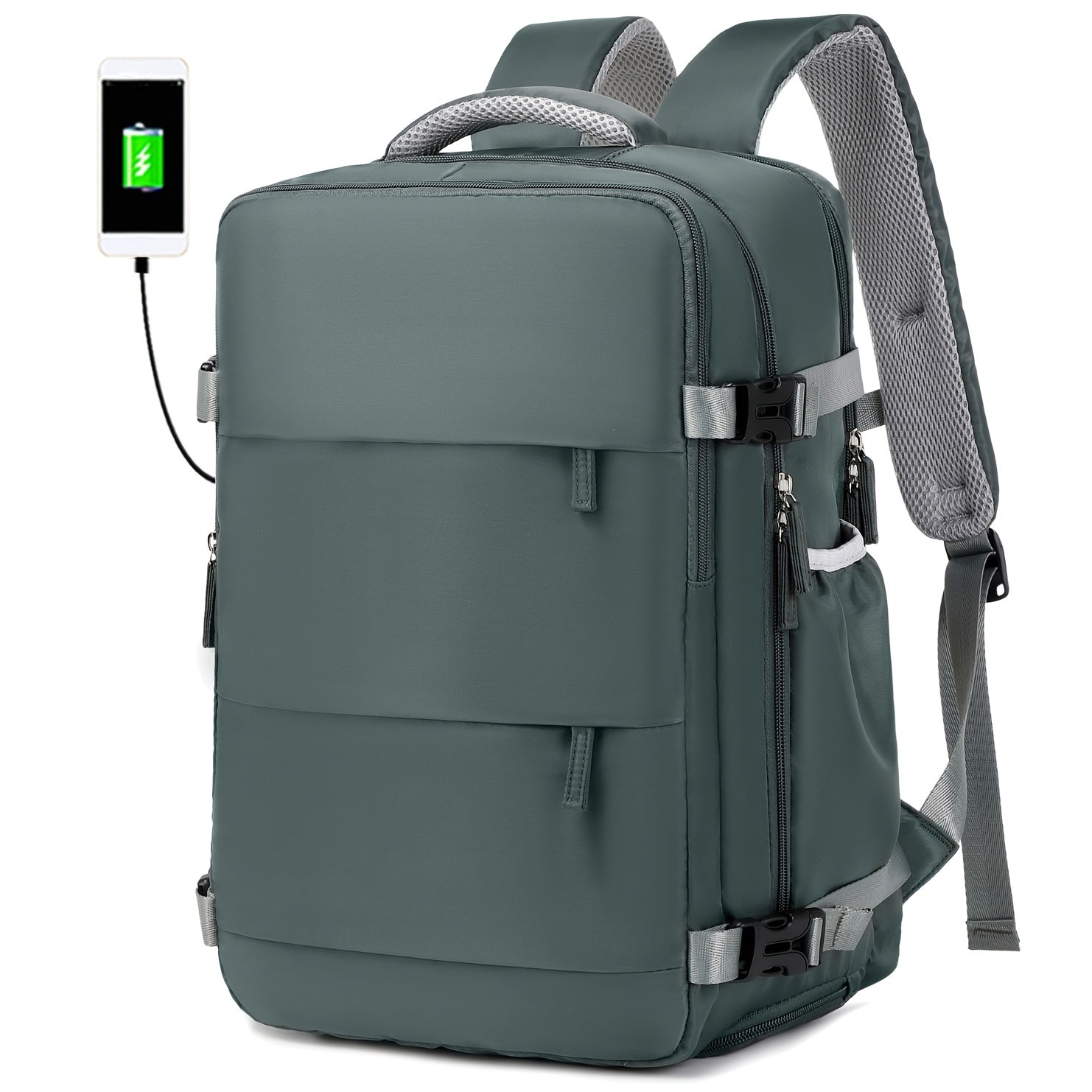 Travel Backpack with Shoe Compartment, Laptop Compartment, and Adjustable Straps