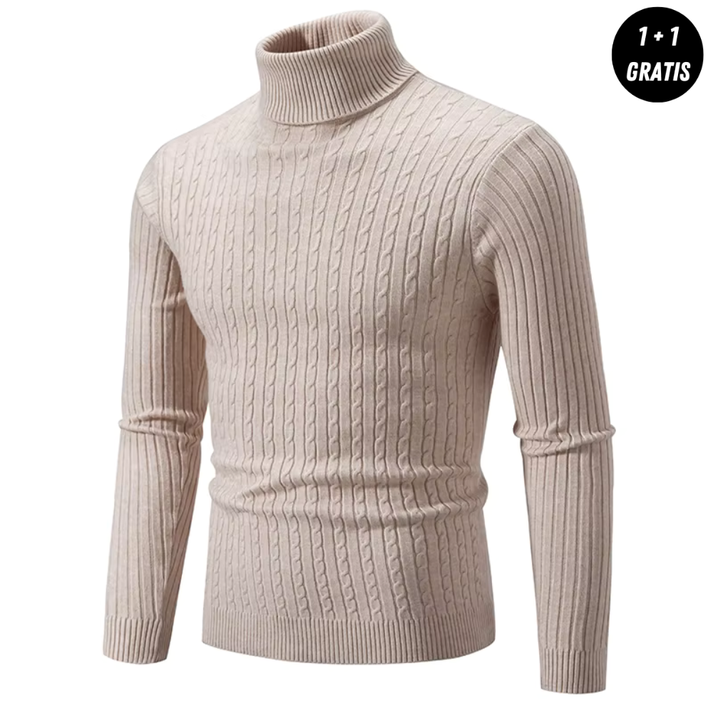 ENZO Warm Knit Turtleneck Sweater