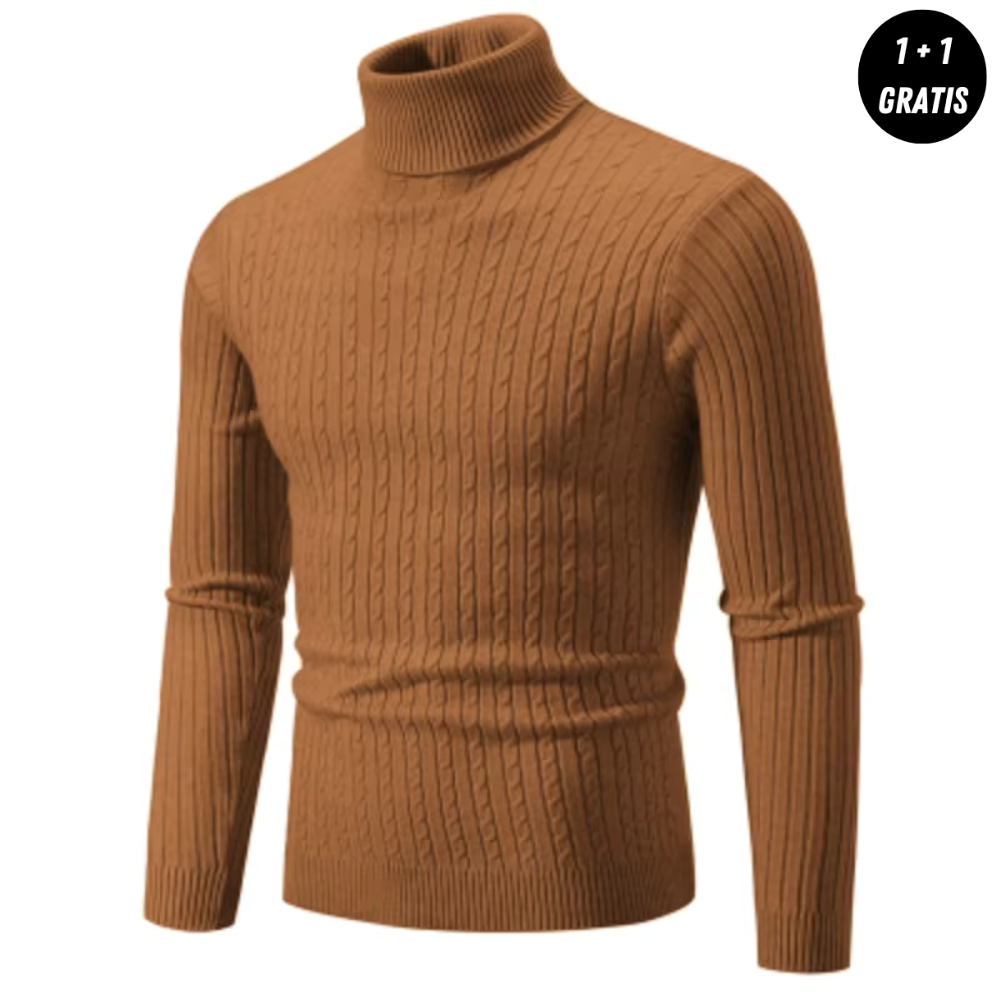 ENZO Warm Knit Turtleneck Sweater