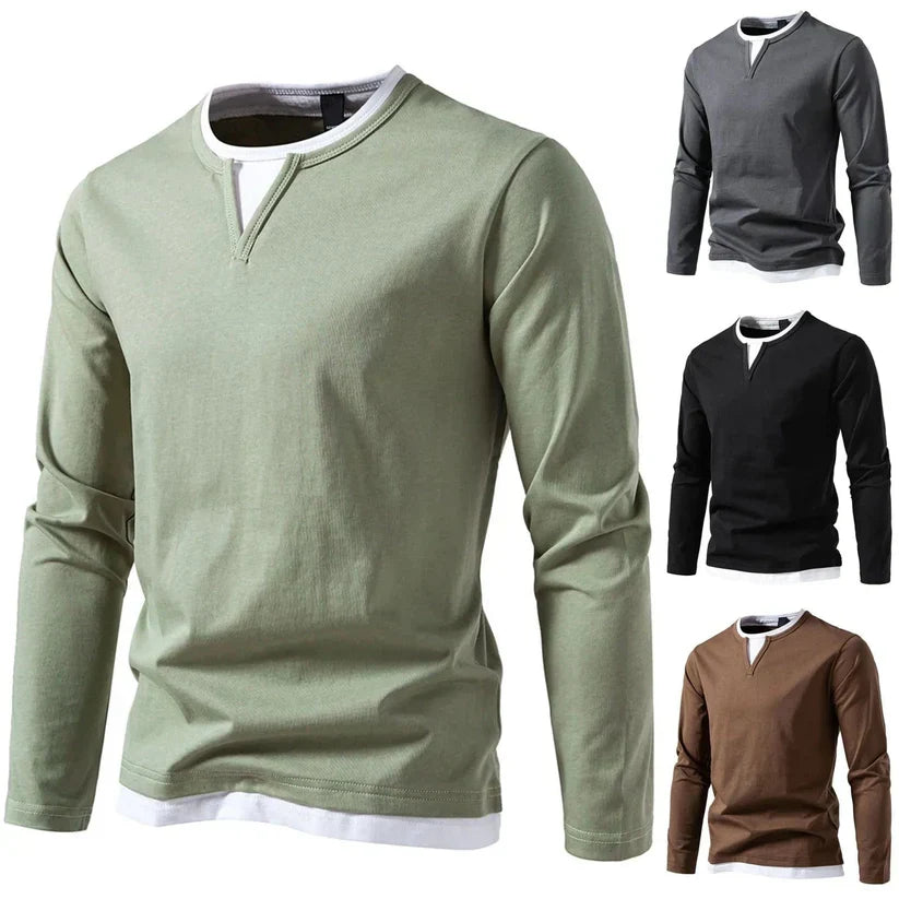 Markus Long Sleeve V-Neck Shirt