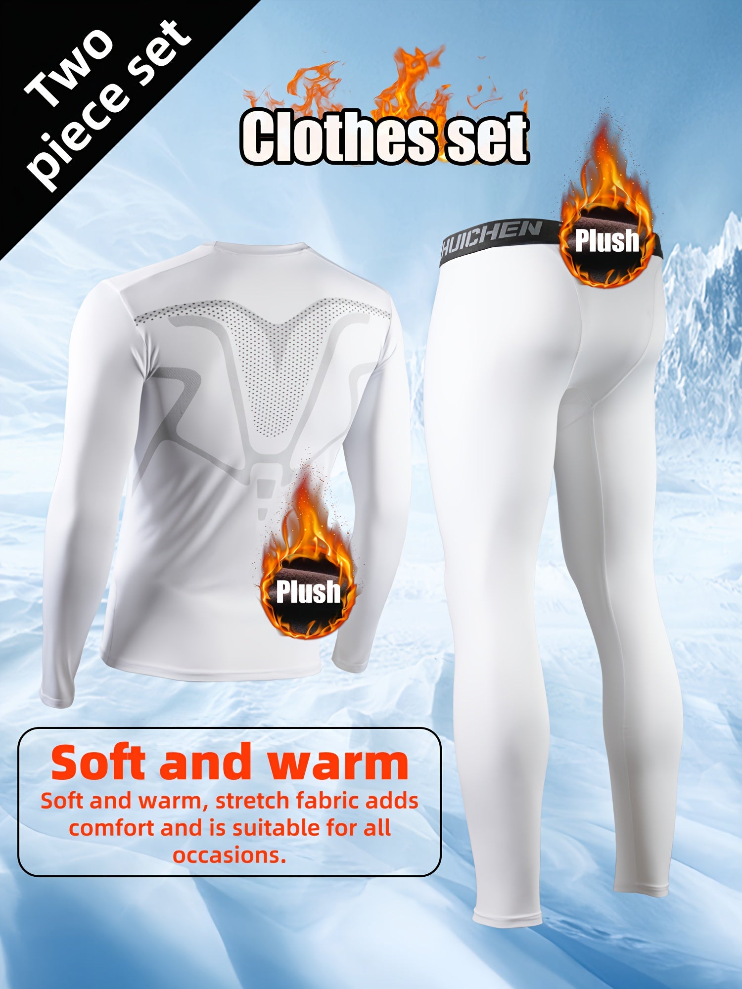 Men's Warm Two-Piece Thermal Set