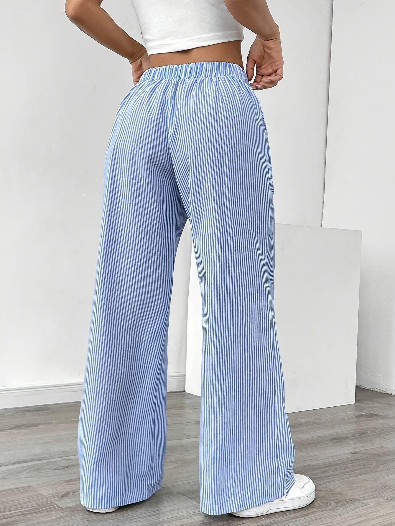 Tamara Wide-Leg Pants with Pockets and Waistband for Women