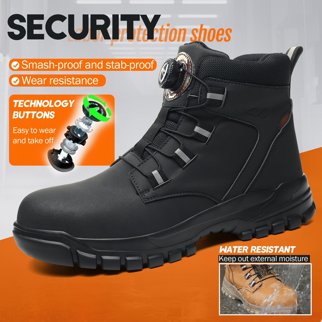 Rolf Steel Toe Safety Shoes for Men