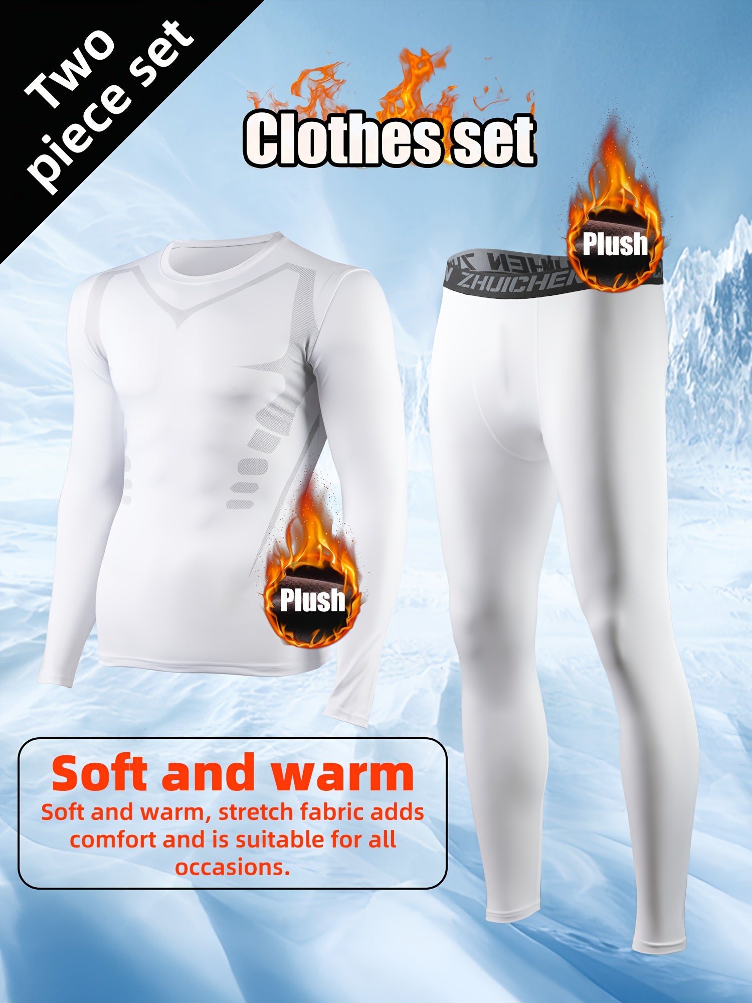 Men's Warm Two-Piece Thermal Set