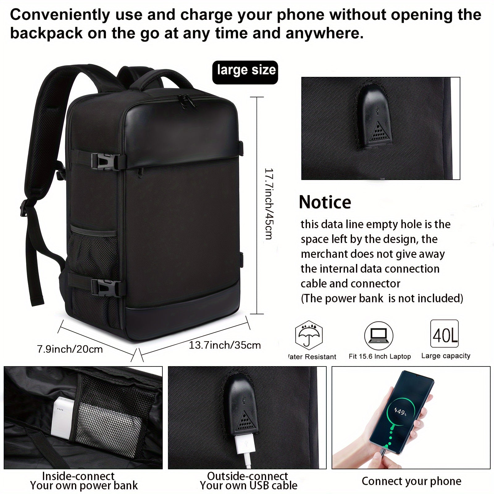 Small Travel Bag Multifunctional Backpack for Business Trips and Day Trips