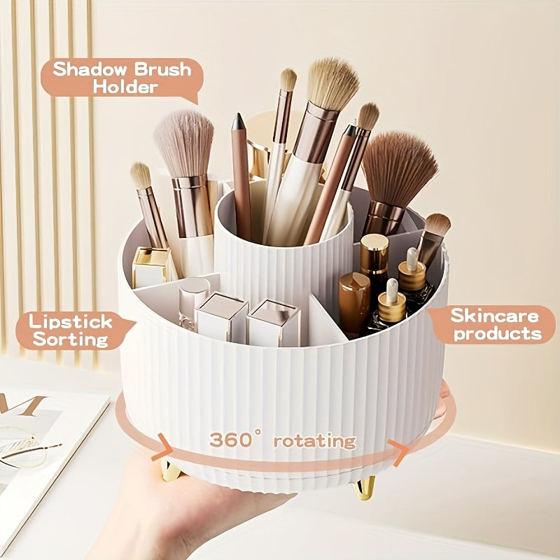 Rotating Makeup Organizer Cosmetic Storage with 5 Compartments