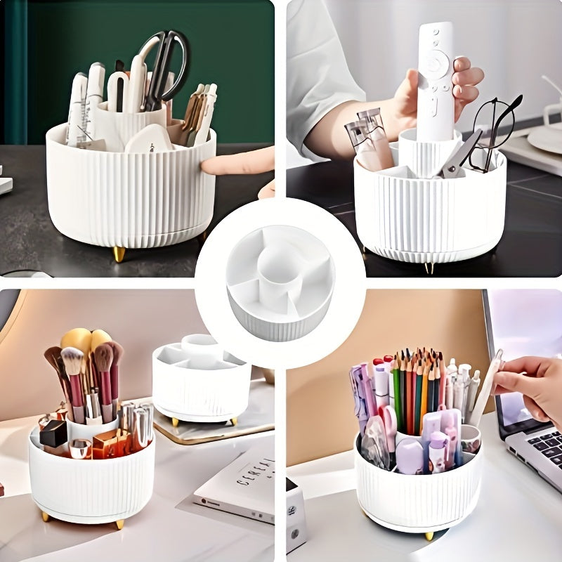 Rotating Makeup Organizer Cosmetic Storage with 5 Compartments
