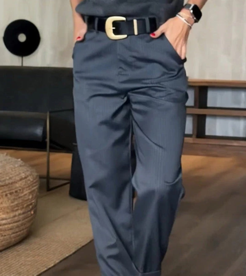 Mathilda Striped Pants for a Slim Silhouette for Women