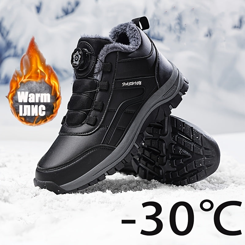 Short Trendy Classic Outdoor Snow Boots with Buckles