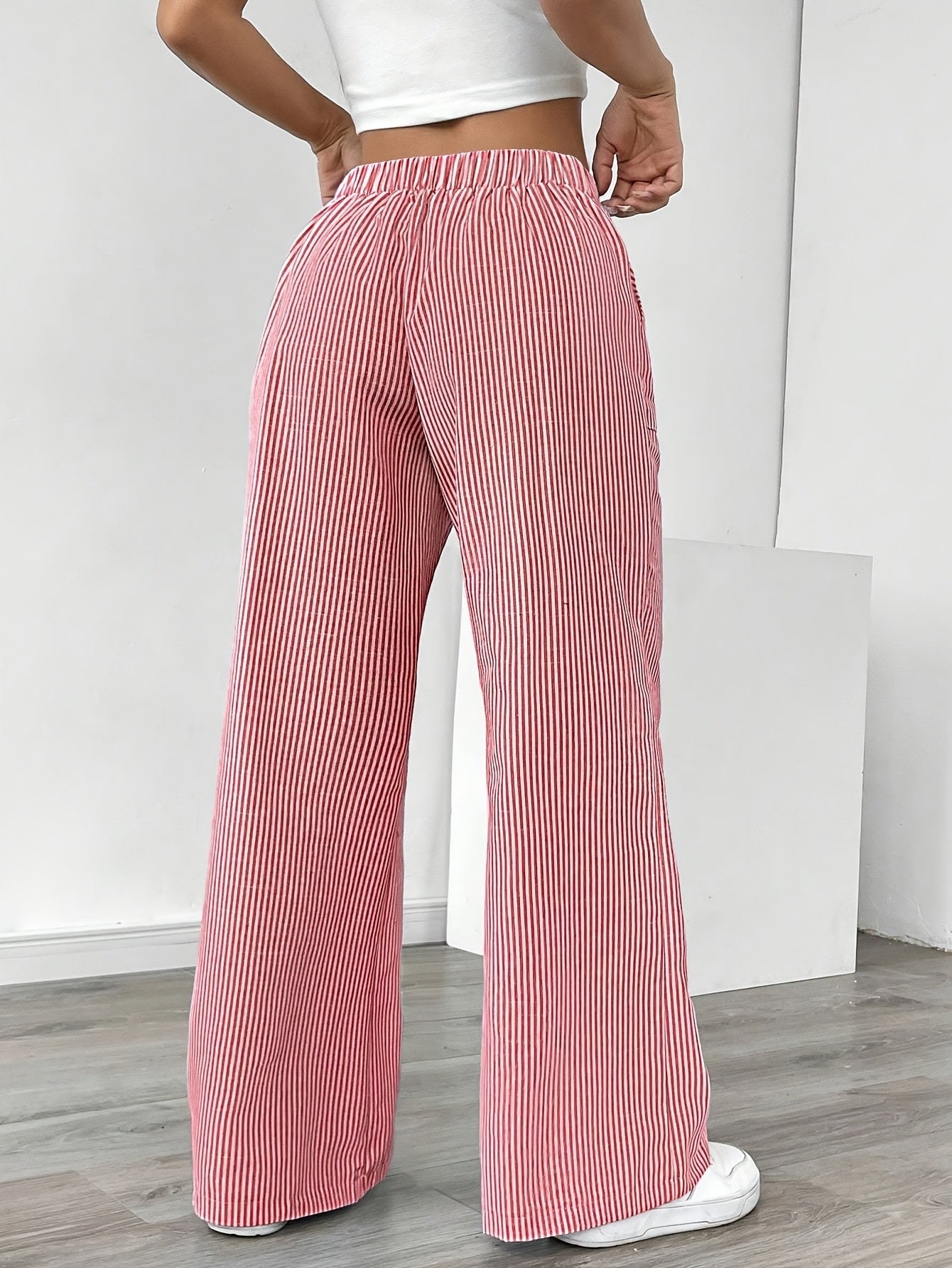 Tamara Wide-Leg Pants with Pockets and Waistband for Women