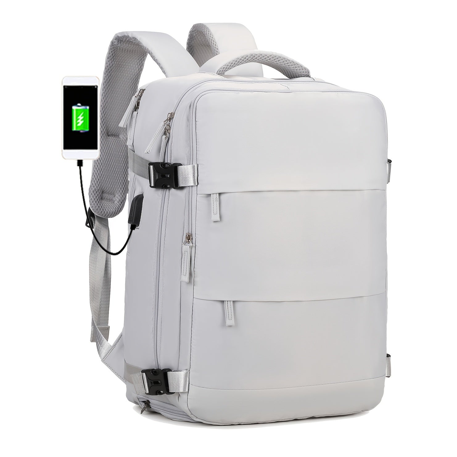 Travel Backpack with Shoe Compartment, Laptop Compartment, and Adjustable Straps