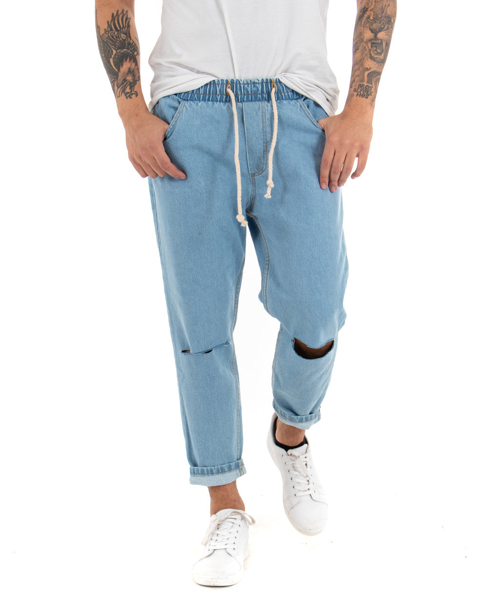 Markus Loose Fit Jeans with Waistband for Men
