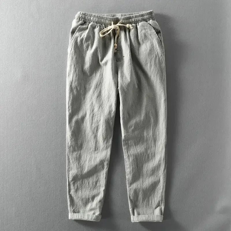 Relaxed Fit Linen Pants for Men