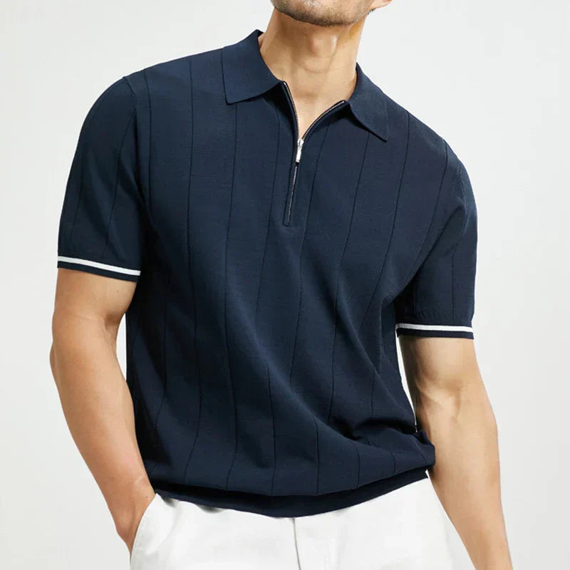 Laurel Men's Polo with Zipper