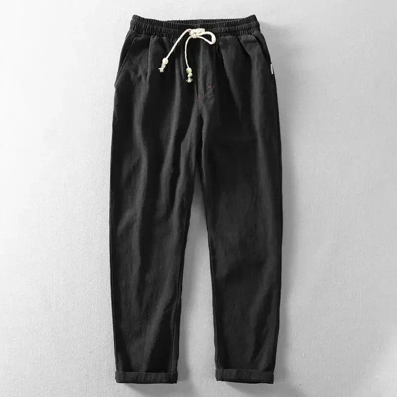 Relaxed Fit Linen Pants for Men