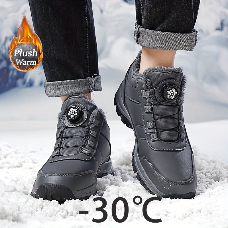 Short Trendy Classic Outdoor Snow Boots with Buckles