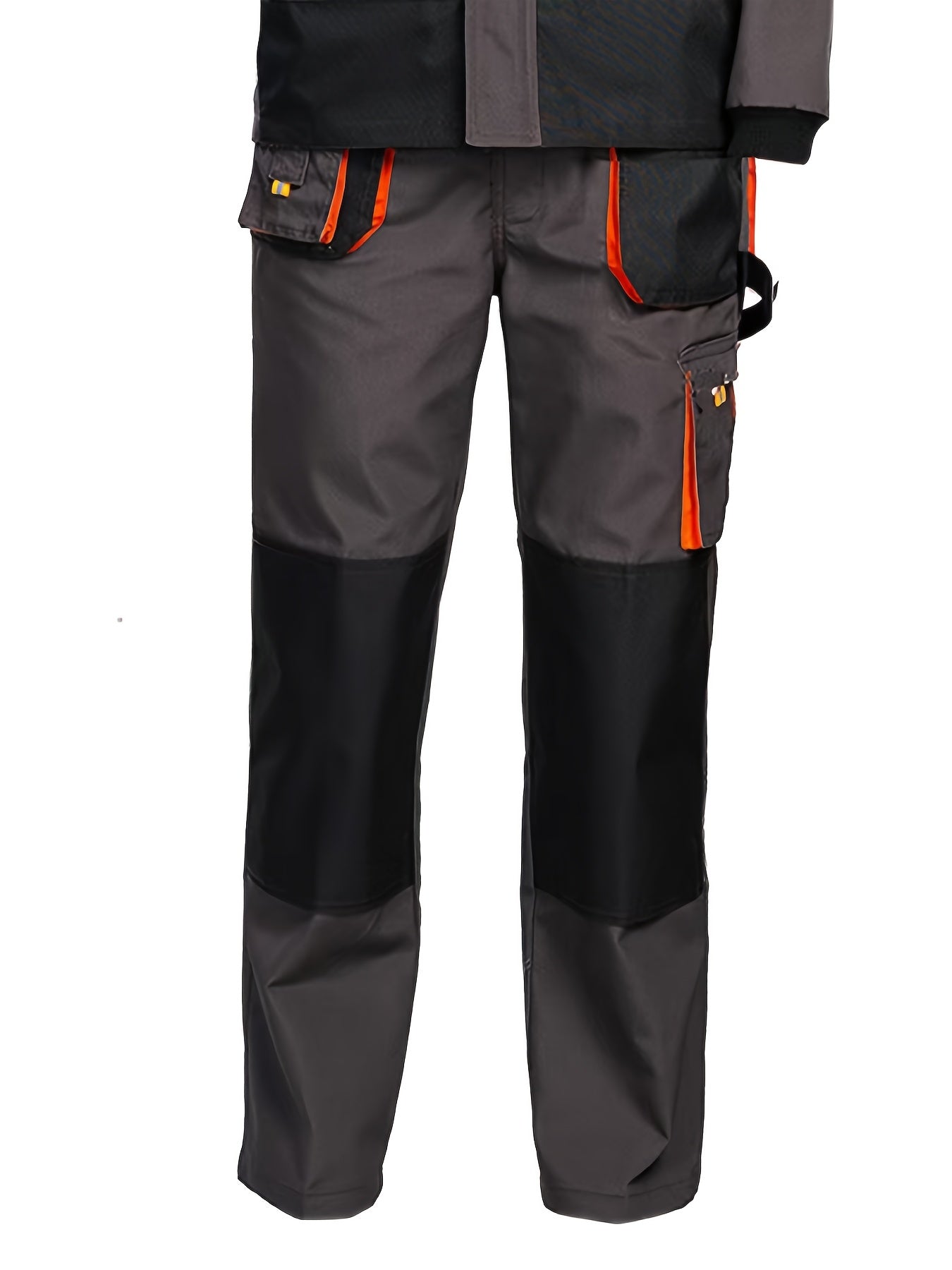 Men's Heavy-Duty Work Pants with Reinforced Design and Large Pockets