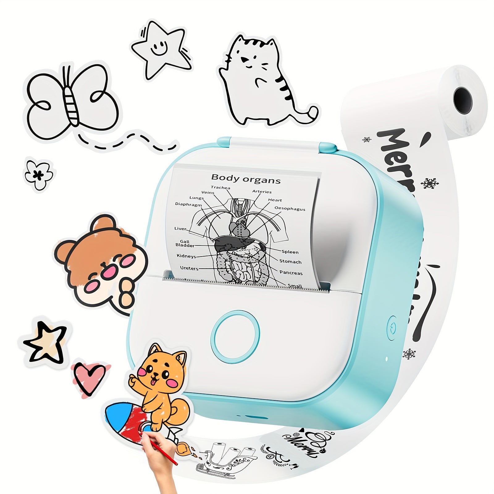 Mini Pocket Printer Wireless Label Printer for iPhone and Android