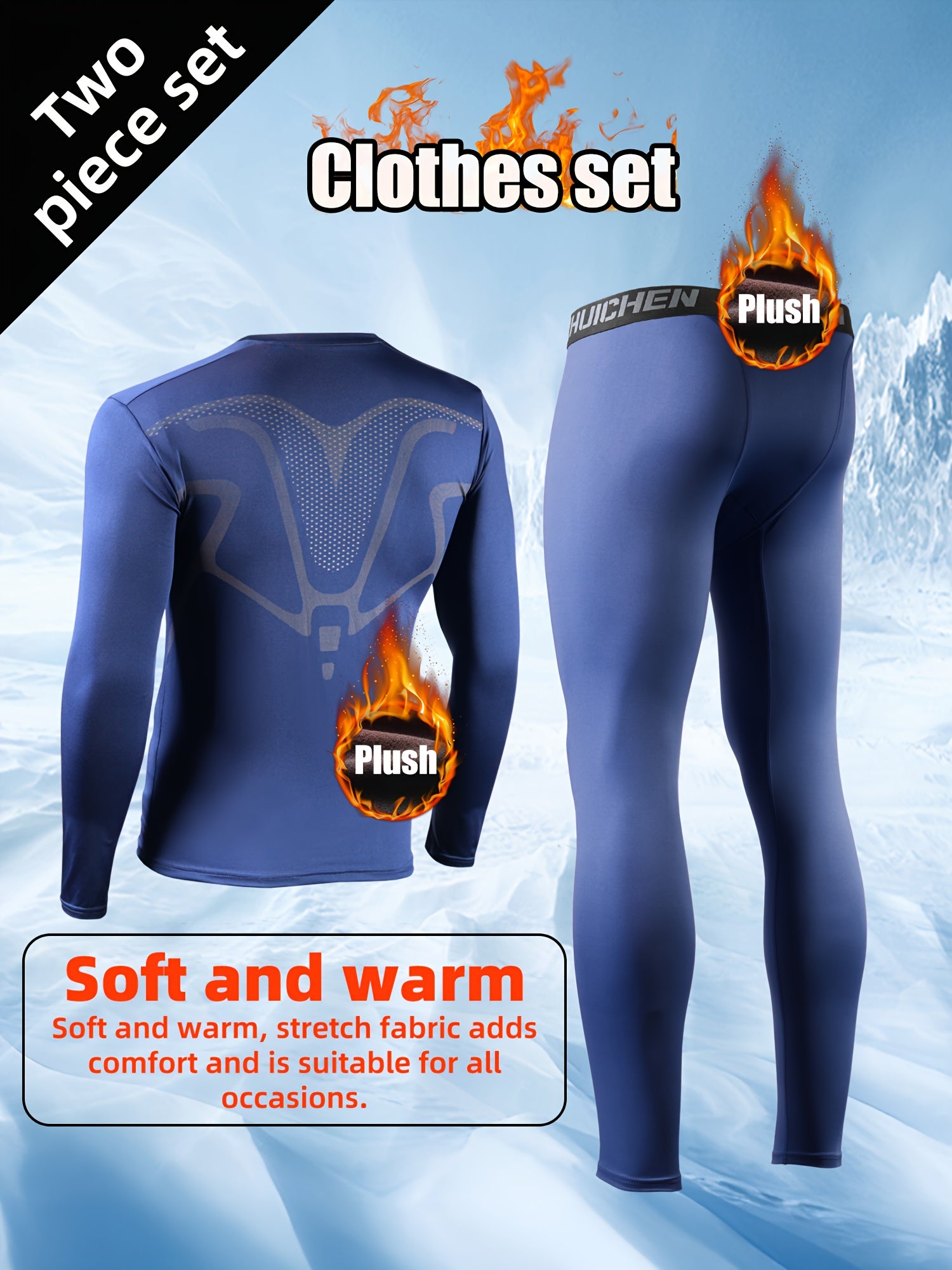 Men's Warm Two-Piece Thermal Set