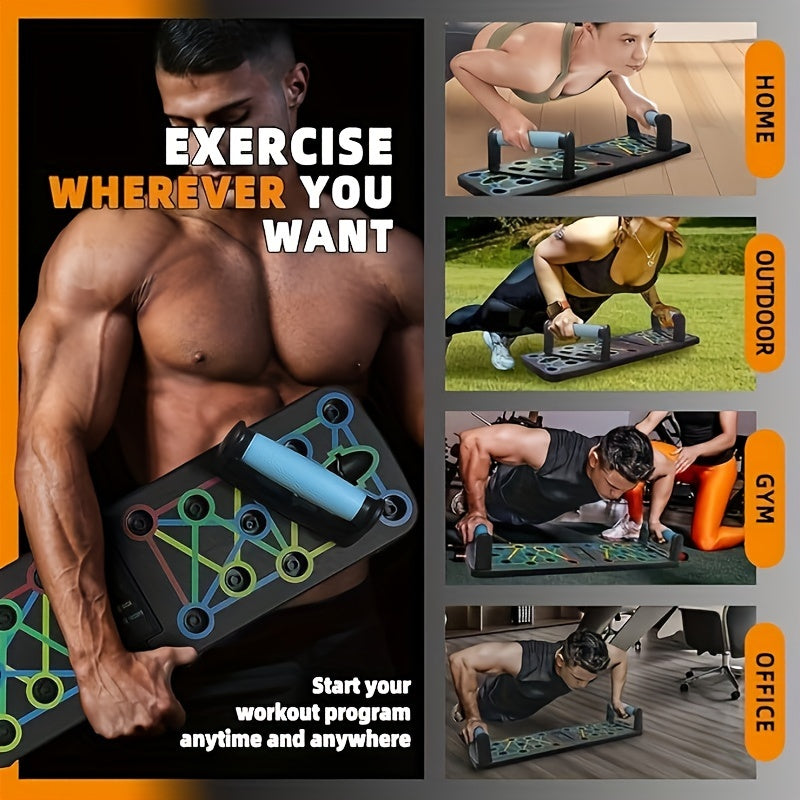 Resistance Bands Set with Foldable Portable Push-Up Bars