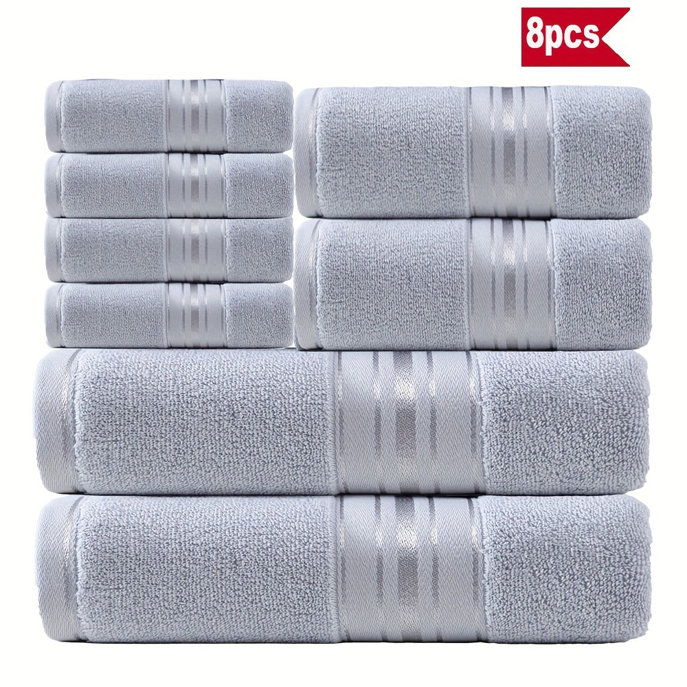 Stylish 8-Piece Bath Towel Set