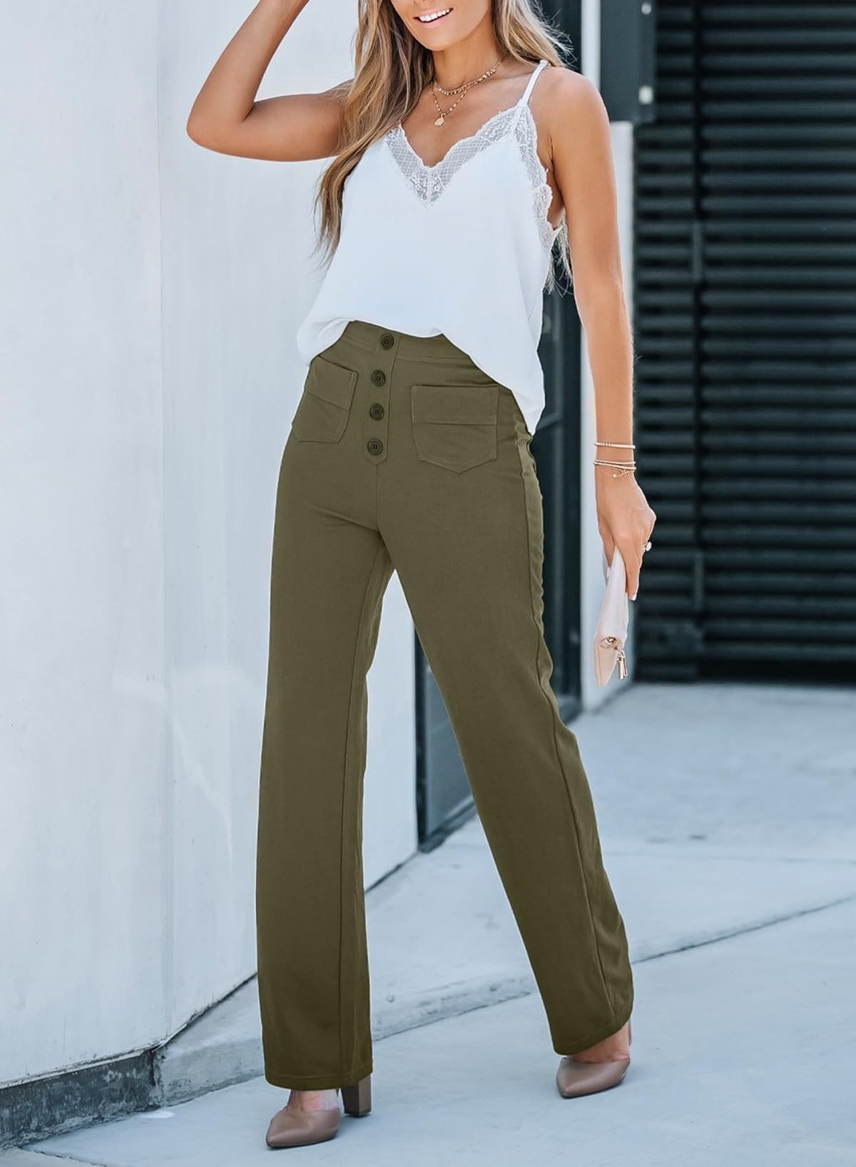 Nina High Waist Stretch Pants