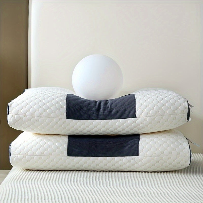 Breathable Neck Support Pillow with Moisture Absorption and Sleep Massage Core
