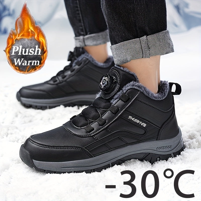 Short Trendy Classic Outdoor Snow Boots with Buckles