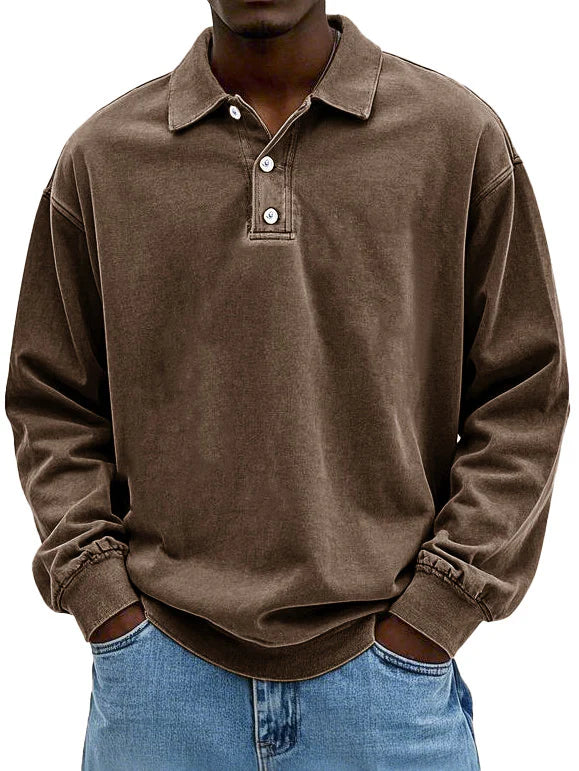Lorenzo Long Sleeve Polo Shirt for Men with Style