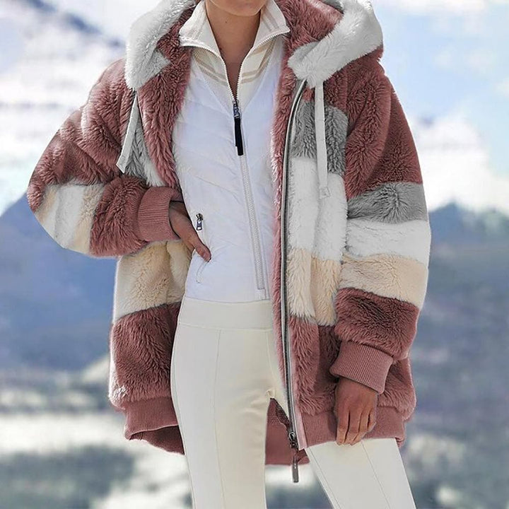 Mila Flauschige Damen Kunstfelljacke