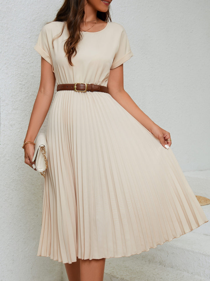Elegantes Damen Midi-Kleid mit Falten