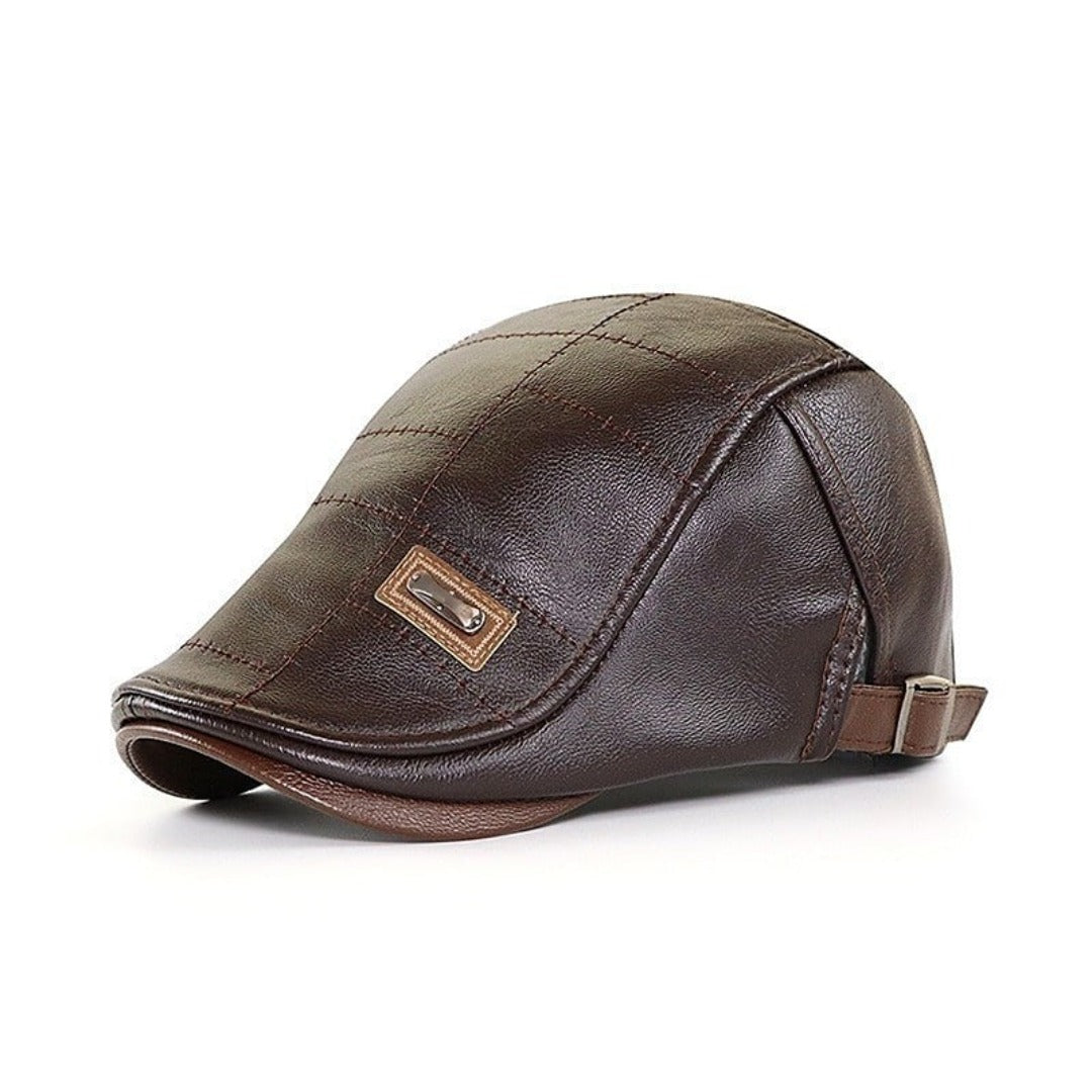 Lennart Faux Leather Beanie for Men
