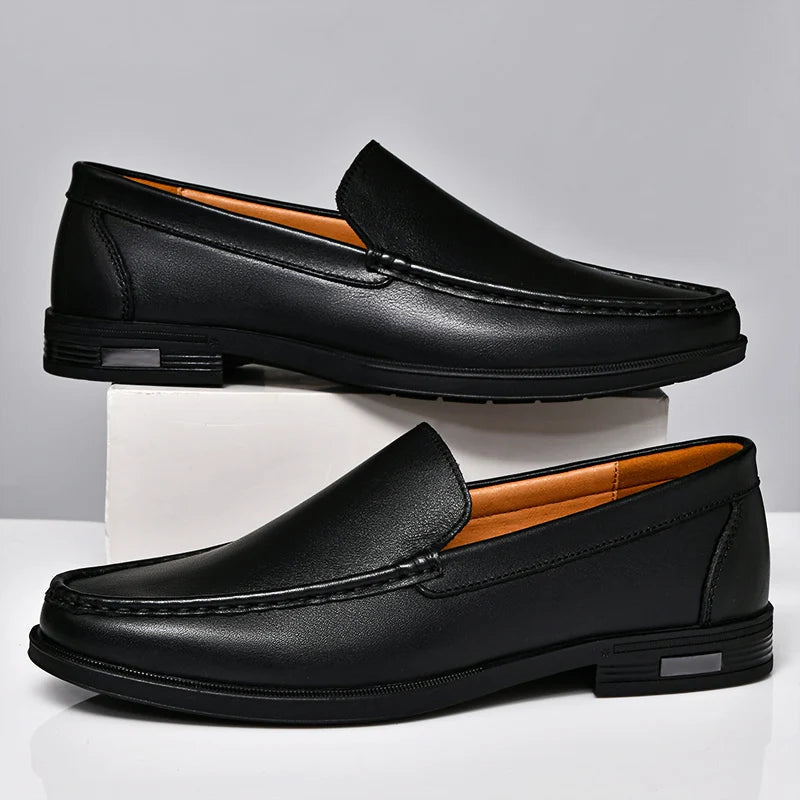 Klassische Echtleder Damen Loafer