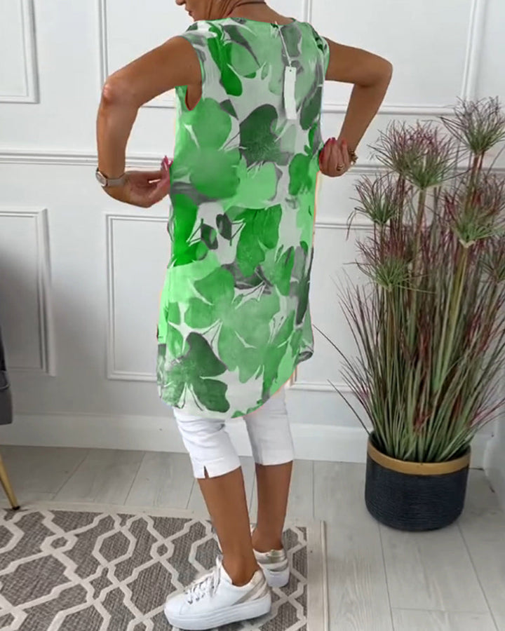 Lässiges Blumen-Longshirt Damen