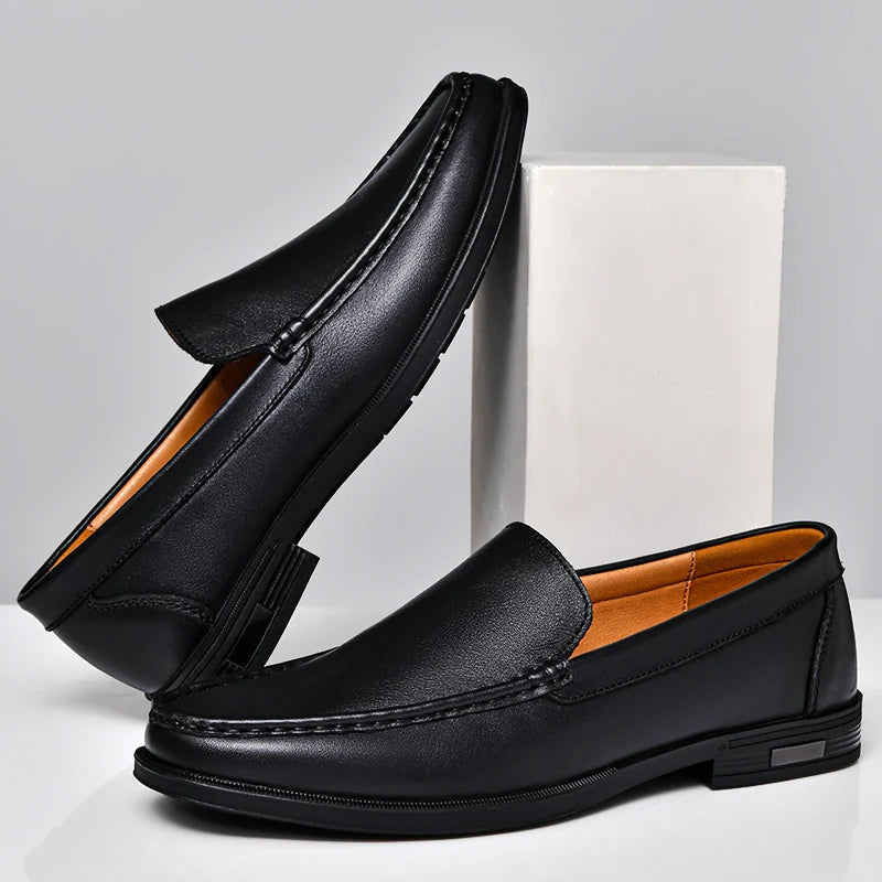 Klassische Echtleder Damen Loafer