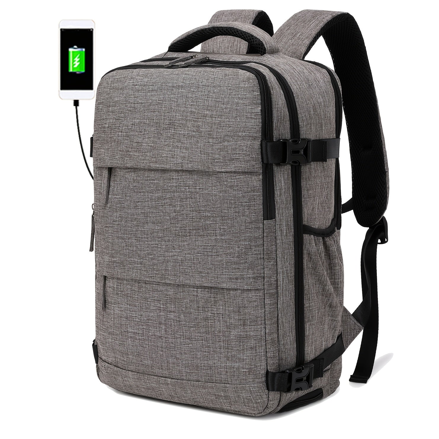 Travel Backpack with Shoe Compartment, Laptop Compartment, and Adjustable Straps