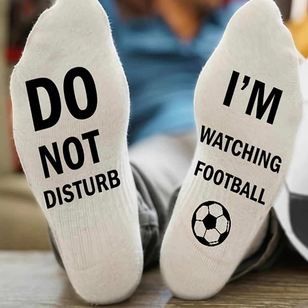Breathable Do Not Disturb Soccer-Themed Socks