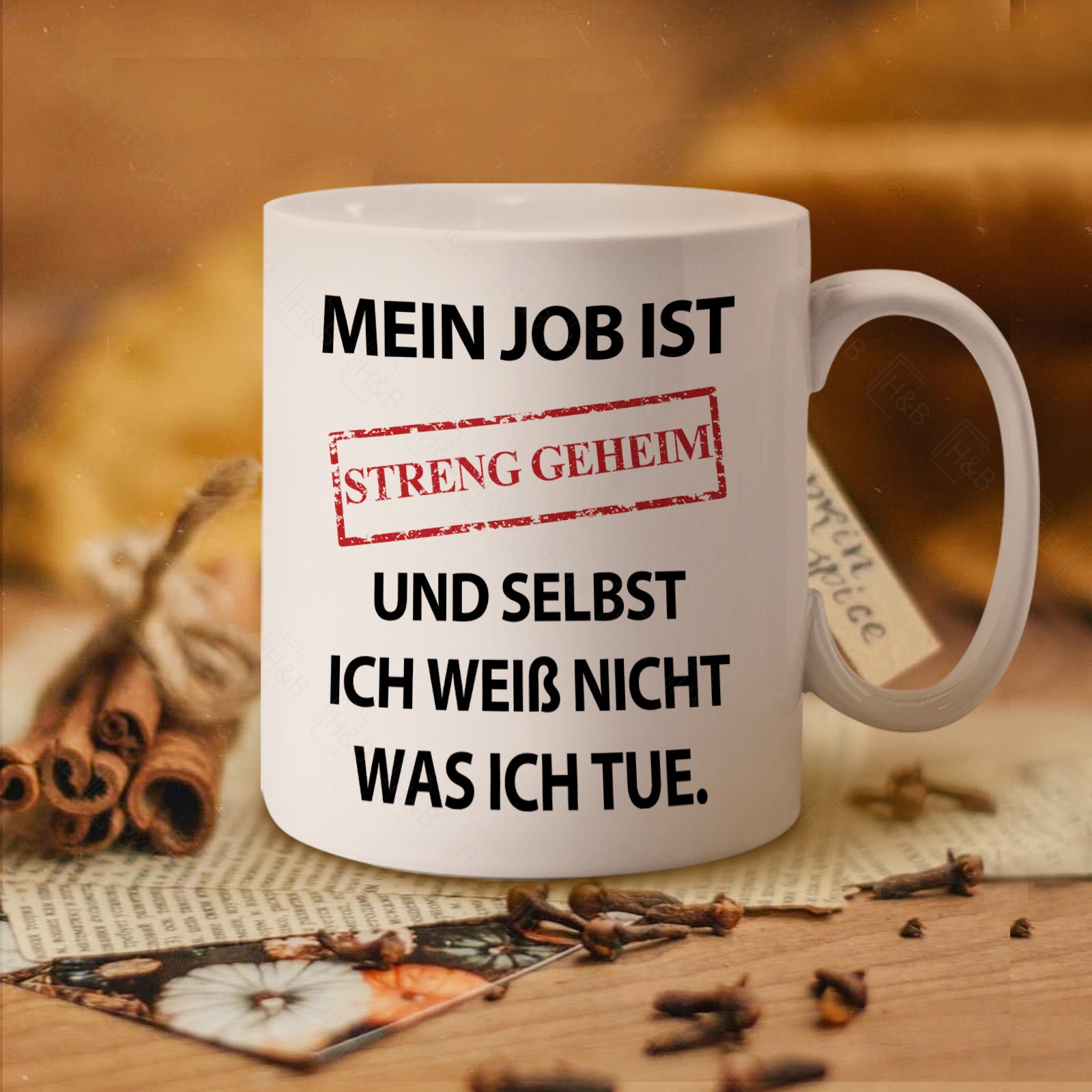 Top Secret Mug with Funny Saying