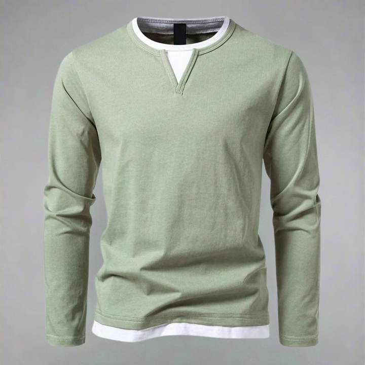 Lässiges Langarm Damen Shirt mit V-Ausschnitt
