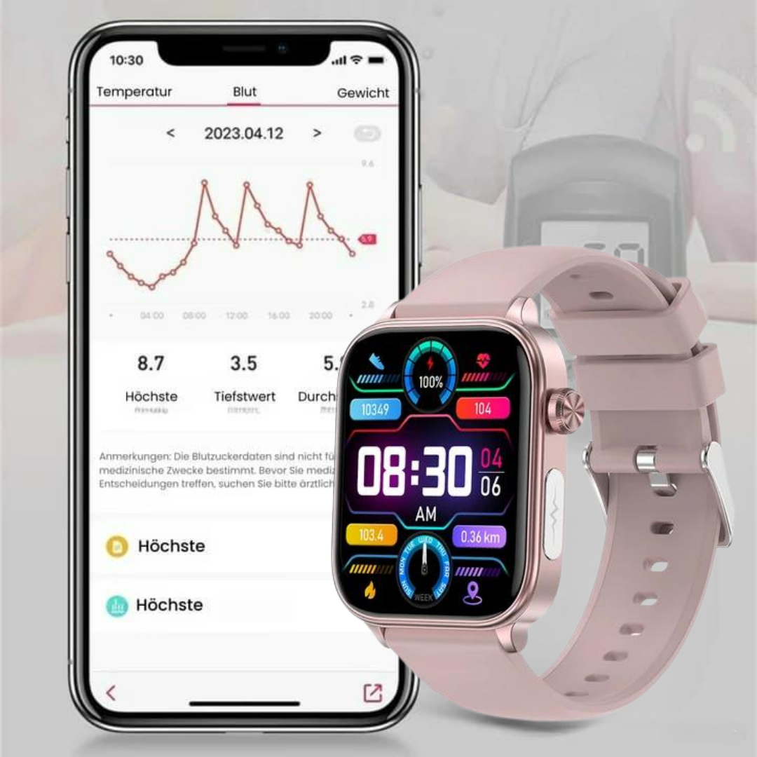 Gluco with SOS Function and Certified Blood Sugar Monitoring