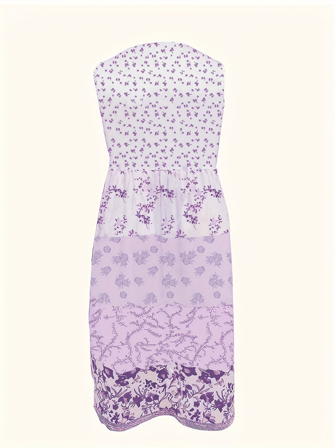 Modisches Blumen Damen Midi-Kleid