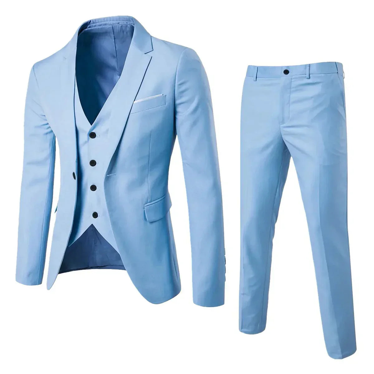 Elegant Three-Piece Suit Set for Men